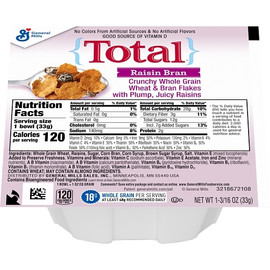 Total Raisin Bran Cereal, 1.19 Ounce, 96 Per Case Total Raisin Bran Cereal, 1.19 Ounce, 96 Per Case