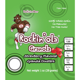 Rockin ola Strawberry Granola Snack, 28 Gram, 250 Per Case Rockin ola Strawberry Granola Snack, 28 Gram, 250 Per Case