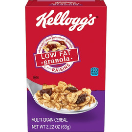 Kelloggs Low Fat Granola With Raisins Cereal, 2.22 Ounce, 70 Per Case Kelloggs Low Fat Granola With Raisins Cereal, 2.22 Ounce, 70 Per Case