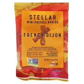 Stellar French Dijon Mini Pretzel Braids, 14 Grams, 75 Per Case