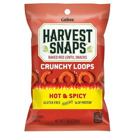 Harvest Snaps Hot and Spicy Crunchy Loops, 1.35 Ounce, 36 Per Case