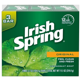 Irish Spring Bar Soap Original 3 Bar, 11.25 Ounce, 18 Per Case Irish Spring Bar Soap Original 3 Bar, 11.25 Ounce, 18 Per Case