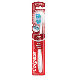 Colgate 360 Optic White Medium Toothbrush, 1 Count, 72 Per Case Colgate 360 Optic White Medium Toothbrush, 1 Count, 72 Per Case