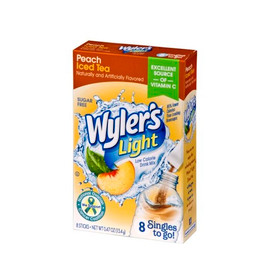 Wyler s Peach Ice Tea Drink Mix Singles To Go, 8 Count, 12 Per Case Wyler s Peach Ice Tea Drink Mix Singles To Go, 8 Count, 12 Per Case