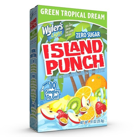 Wylers Light Island Punch Green Tropical Dream Drink Mix Singles To Go, 10 Count, 12 Per Case Wylers Light Island Punch Green Tropical Dream Drink Mix Singles To Go, 10 Count, 12 Per Case