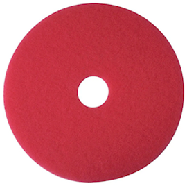 16", RED, BUFFING FLOOR PADS, 3M, 5/CT