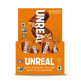 Unreal Dark Chocolate Nougat Bars Caddy, 30 Count, 1 Per Case