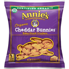 Annies Organic K-12 Cheddar Bunny Crackers, 0.75 Ounce, 100 Per Case