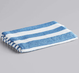 Oxford Tropical Blue Stripe Pool Towels (30"x60"), 1 Dozen Oxford Tropical Blue Stripe Pool Towels (30"x60"), 1 Dozen