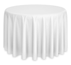 Oxford 64" White Round Table Linen, 1 Dozen Oxford 64" White Round Table Linen, 1 Dozen