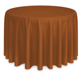 Oxford 64" Rust Round Table Linen, 1 Dozen Oxford 64" Rust Round Table Linen, 1 Dozen
