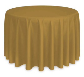 Oxford 72" Gold Round Table Linen, 1 Dozen Oxford 72" Gold Round Table Linen, 1 Dozen
