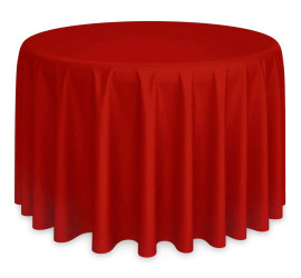 Oxford 72" Red Round Table Linen, 1 Dozen Oxford 72" Red Round Table Linen, 1 Dozen