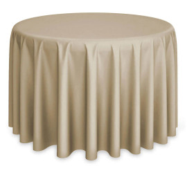 Oxford 72" Sandalwood Round Table Linen, 1 Dozen Oxford 72" Sandalwood Round Table Linen, 1 Dozen