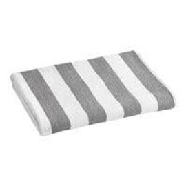 Oxford Playa 2x2 Cabana Grey Stripe Pool Towels - 30 x 60, 1 Dozen