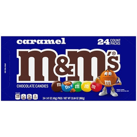 M&M s Caramel, 1.41 Ounce, 24 Per Box, 12 Per Case M&M s Caramel, 1.41 Ounce, 24 Per Box, 12 Per Case