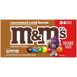 M&M s Caramel Cold Brew Share Size, 2.83 Ounce, 24 Per Box, 6 Per Case M&M s Caramel Cold Brew Share Size, 2.83 Ounce, 24 Per Box, 6 Per Case
