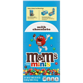 M&M s Milk Chocolate Mini Tubes, 1.08 Ounce, 24 Per Pack, 12 Per Case M&M s Milk Chocolate Mini Tubes, 1.08 Ounce, 24 Per Pack, 12 Per Case