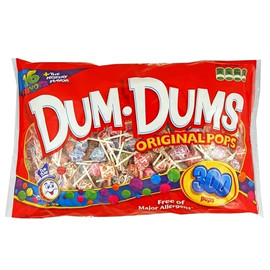Spangler Candy Dumdum Pops Lollipops, 300 Count, 1 Per Pack, 8 Per Case
