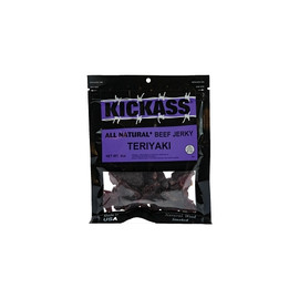 Kickass Beef Jerky All Natural Teriyaki Beef Jerky, 3 Ounce, 24 Per Case