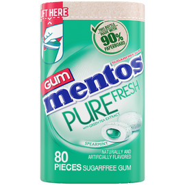 Mentos Pure Fresh Sugar Free Chewing Gum, 80 Count, 5.644 Ounce, 36 Per Case