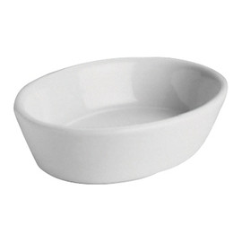 Hall China Oval Baker (6 Oz) White, 2 Dozen
