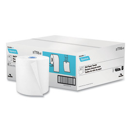 Signature Hardwound Roll Towels for Tandem Dispensers, TAD, 1-Ply, 7.5" x 775 ft, White, 6 Rolls/Carton