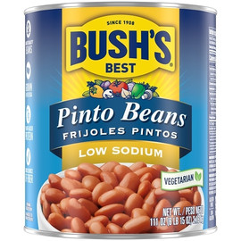 Bushs Best Low Sodium Pinto Beans, 111 Ounce, 6 Per Case