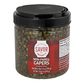 Savor Imports Non Pareils Capers Jar, 32 Ounce, 6 Per Case
