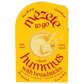 Mezete To Go Classic Hummus With Breadsticks, 2.9 Ounce, 6 Per Case