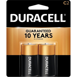 Duracell Ultra Coppertop C Batteries, 2 Count, 8 Per Pack, 6 Per Case