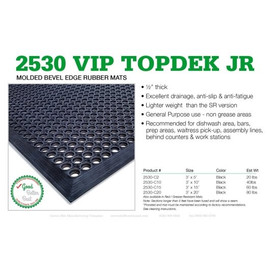 Cactus Mat Floor Mat Rubber 3X5 Vip Topdeck Jr Black, 1 Each