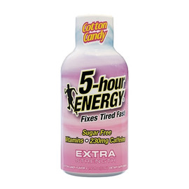 5-Hour Energy Extra Strength Cotton Candy Energy Shot, 1.93 Oz, 12 Count, 18 Per Case