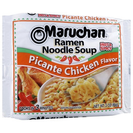 Maruchan Hot & Spicy Picante Chicken Flavored Ramen Noodle Soup, 3 Ounce, 24 Per Case