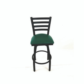 JMC Furniture Boggs Series Barstool, Supports Up To 300 Lb, 30.5" Seat Height, Green Seat, Black Back, Black Base