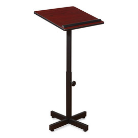Oklahoma Sound Portable Presentation Lectern Stand, 20 X 18.25 X 44, Mahogany