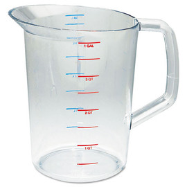 Rubbermaid® Bouncer Measuring Cup, 4 qt, Clear, 6 Each/Carton