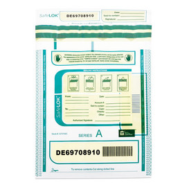 Deposit Bag, Plastic, 9 x 12, Clear, 100/Pack