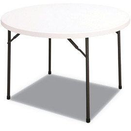 Round Plastic Folding Table, 60 Dia X 29.25h, White
