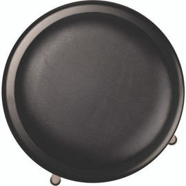 NPS 6400 Series Fixed Height Heavy Duty Vinyl Padded Steel Stool, Backless, Supports 500 Lb, 30" Seat Height, Black Seat/base