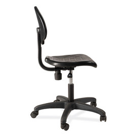 NPS 6700 Series Polyurethane Adj Height Task Chair, Supports 300 Lb, 16" To 21" Seat Height, Black Seat, Black Back, Black Base