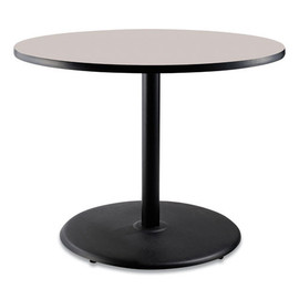 NPS Cafe Table, 36" Diameter X 30h, Round Top/base, Gray Nebula Top, Black Base