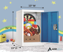 AdirOffice Steel Storage Locker, 1 Compartment, 15 X 15 X 24, Blue