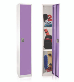 AdirOffice Steel Storage Locker, 1 Compartment, 12 X 12 X 72, Purple