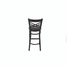 JMC Furniture X Series Barstool, Supports Up To 300 Lb, 29.5" Seat Height, Black Seat, Black Back, Black Base