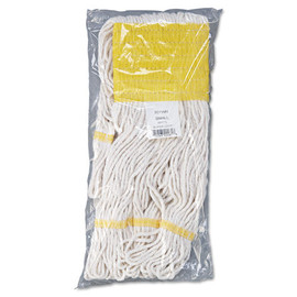 Super Loop Wet Mop Head, Cotton/synthetic Fiber, 5" Headband, Small Size, White, 12/carton