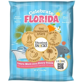 Educational Snacks Celebrate Florida Vanilla Crackers, 0.9 Ounce, 120 Per Case