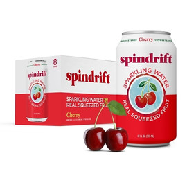 Spindrift Cherry Sparkling Water, 12 Fluid Ounce, 8 Per Pack, 3 Per Case