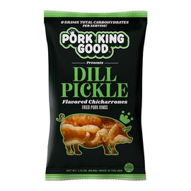 Pork King Good Dill Pickle Pork Rinds, 1.75 Ounce, 12 Per Case