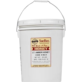 Sue Bee Light Amber Honey Pail, 60 Pound